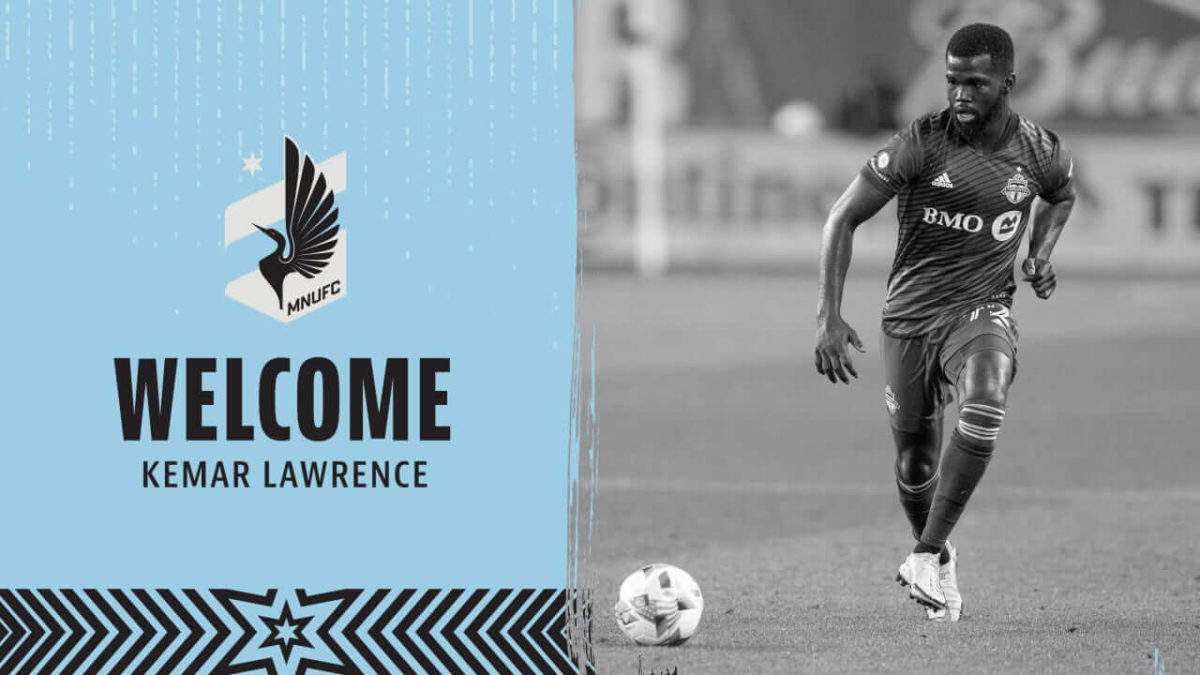 Minnesota United adquiere al jugador Jamaiquino Kemar Lawrence. Procedente de Toronto FC. 