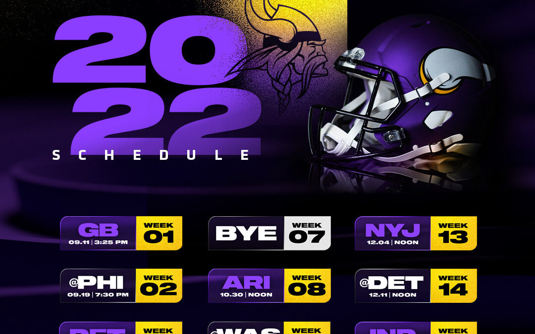 La NFL da a conocer el calendario de los Minnesota Vikings para la temporada 22/23