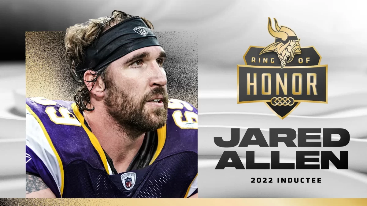 Los Vikings anuncian a Jared Allen como inducto del Anillo de Honor 2022