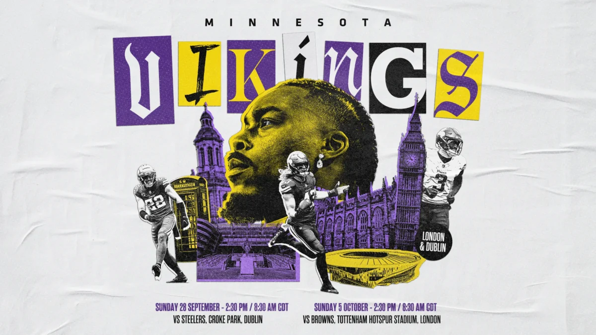 Los Vikings se Enfrentarán a los Steelers en Dublín y a los Browns en Londres en 2025