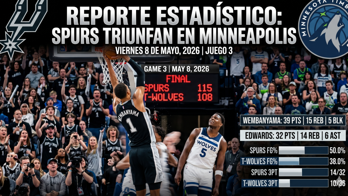 Reporte Estadístico Oficial: San Antonio Spurs vs. Minnesota Timberwolves (Juego 3)
