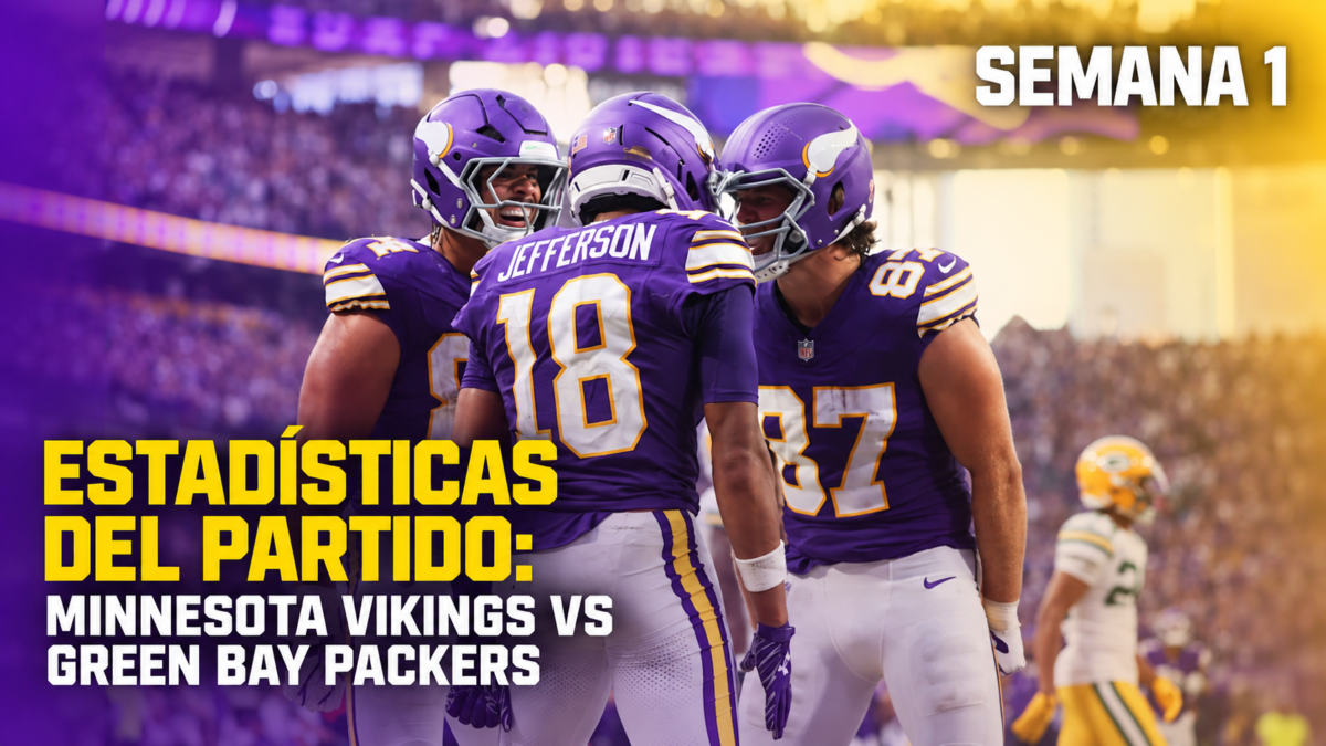 Vikings vs. Packers: las estadísticas que explican el triunfo 39–22 de Minnesota