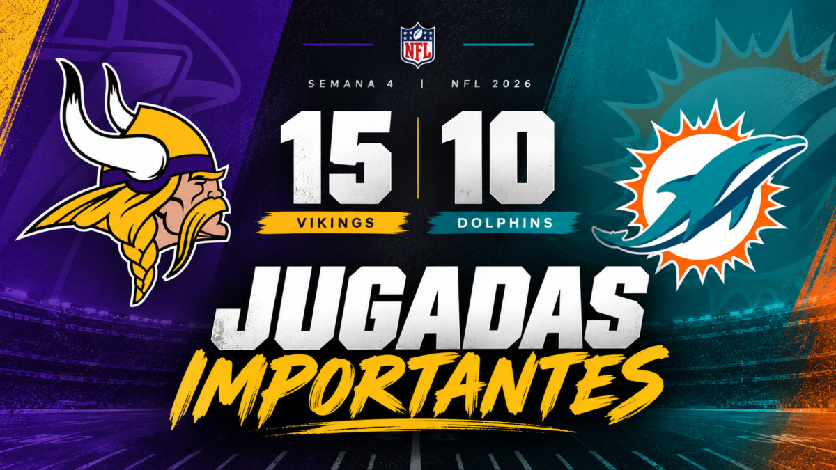 Vikings vs. Dolphins: Jugadas importantes