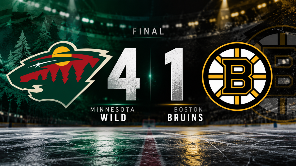 Minnesota Wild vence a Boston Bruins y arranca la temporada con marca perfecta